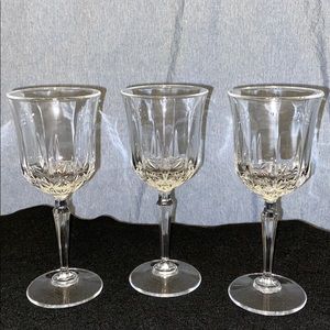3- MIKASA crystal INTERLUDE pattern Wine Glass